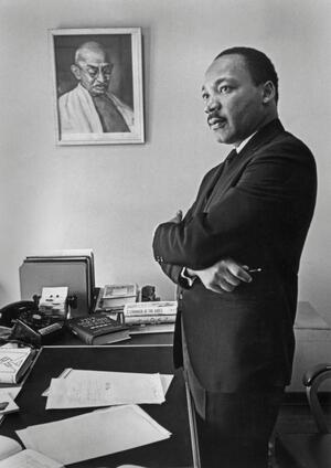 Martin Luther King Jr., Atlanta GA Southern Christian Leadership Conference office 1966