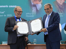 Jeffrey Alexander and Rector Martín Aguilar Sánchez