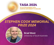 Brad West Stephen Cook Prize